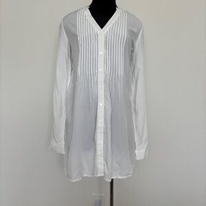 Seraphine Plissé Button-Up Maternity Nursing Shirt